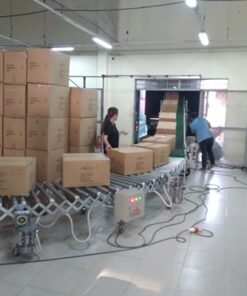 Bang tai pvc nghieng ket hop voi bang tai con lan xep